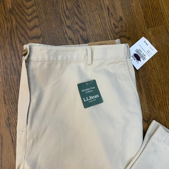 (2) L.L. Bean Classic Fit 20 M/T khaki and navy blue NWT women's - Picture 3 of 14